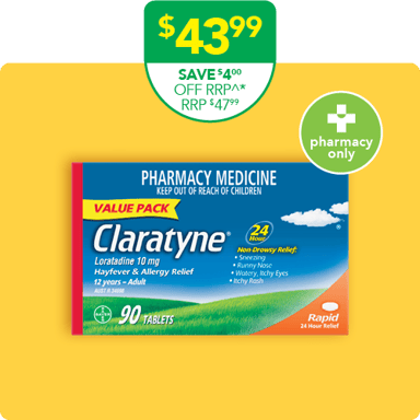 Claratyne 10mg - 90 tablets
