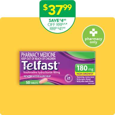 Telfast 180mg - 50 tablets