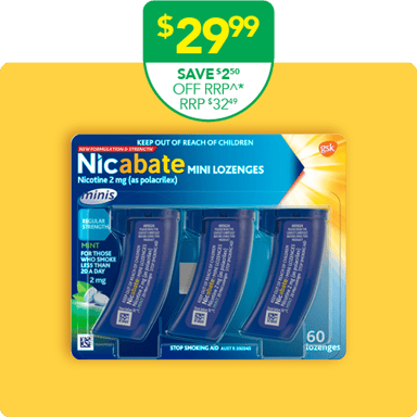 Nicabate  Minis Lozenge Mint 2mg - 60 pack