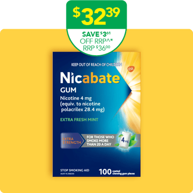 Nicabate Gum 4mg - 100 pieces