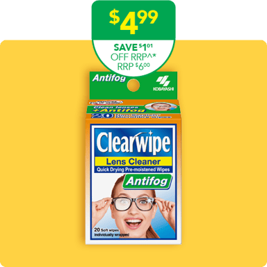 Clearwipe Lens Cleaner Antifog 20 Wipes 1 each