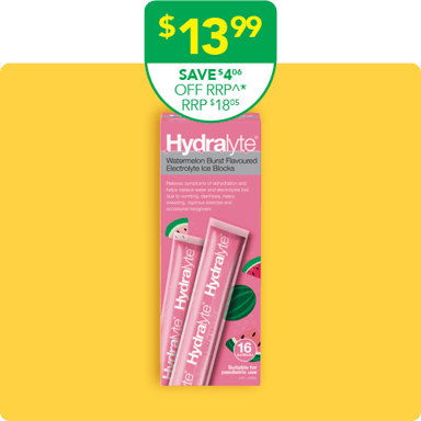 Hydralyte Ice Block Watermelon Burst 16 pack