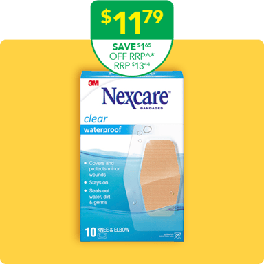Nexcare Strips Waterproof Clear Large 10 pack