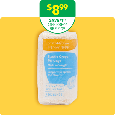 Primacrepe Medium White 7.5cm X 1.6m - 1 roll