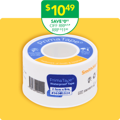 Primatape Waterproof Tape 2.5cm X 5m - 1 roll
