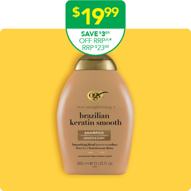 OGX Brazilian Keratin Therapy Ever Straight Shampoo 385ml