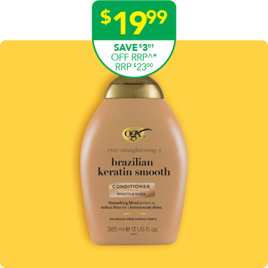 OGX Brazilian Keratin Therapy Ever Straight Conditioner 385ml