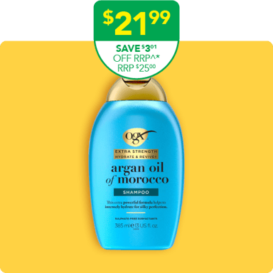 OGX Argan Oil Morocco Extra Strength Shampoo 385ml