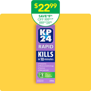 KP24 Rapid Head Lice Solution With Metal Comb 150ml