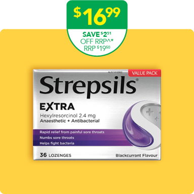 Strepsils Extra Blackcurrant 36 Lozenges