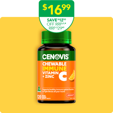 Cenovis Immune Vitamin C + Zinc 120 chewable tablets