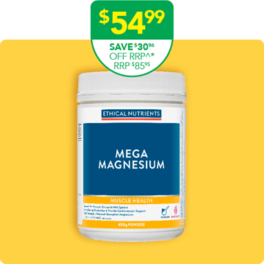 Ethical Nutrients Mega Magnesium Powder Raspberry 450g
