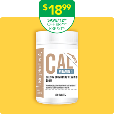 Living Healthy Calcium 600mg + Vitamin D - 300 tablets