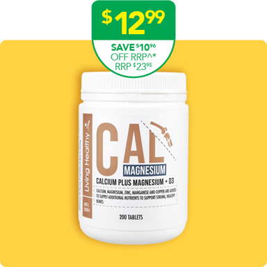 Living Healthy Calcium + Magnesium + D3 - 200 tablets