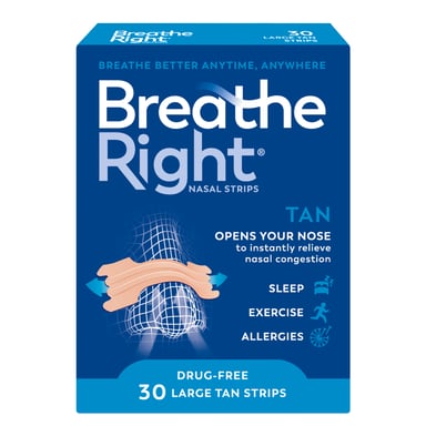 Breathe Right Nasal Strips Tan Large 30 pack