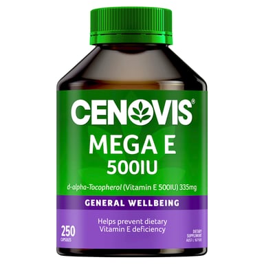 Cenovis Mega E 500mg - 250 capsules