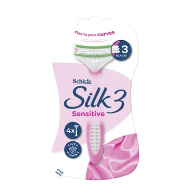 Schick Silk 3 Sensitive Disposable Razors 4 pack