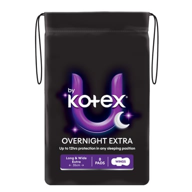 U By Kotex Pads Overnight Maxi Long 8 pack