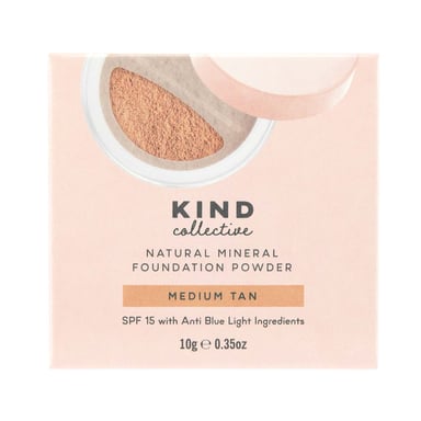 The Kind Collective Natural Mineral Foundation Powder Medium Tan 10g