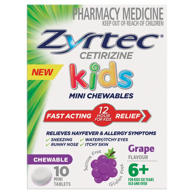 Zyrtec Kids Chewable Grape 5mg - 10 tablets