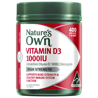 Nature's Own Vitamin D 1000IU - 400 capsules