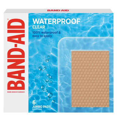Band-Aid Waterproof Clear XL Pads 6 pack