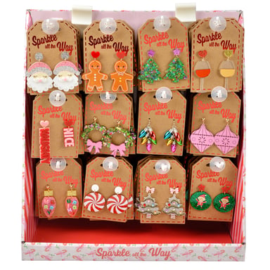 GFA Christmas Earrings Statement Designs Assorted 1 pair