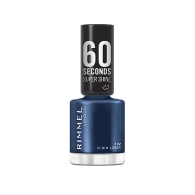 Rimmel 60 Seconds Super Shine Quick Dry Nail Polish 102 Denim Lover 8ml