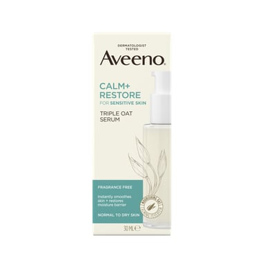 Aveeno Face Calm + Restore Sensitive Skin Triple Oat Serum 30ml
