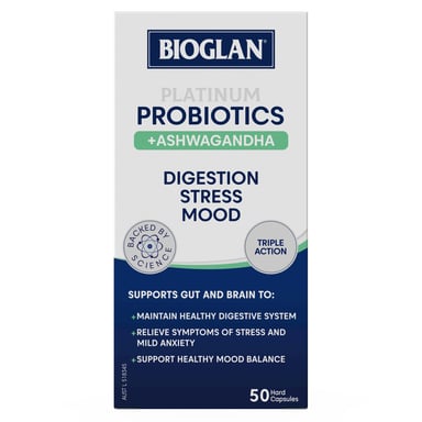 Bioglan Platinum Probiotic + Ashwagandha 50 capsules