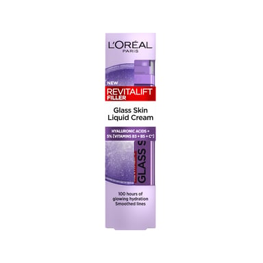 L'Oreal Paris Revitalift Filler Glass Skin Liquid Cream Face Moisturiser 50ml