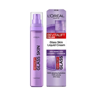 L'Oreal Paris Revitalift Filler Glass Skin Liquid Cream Face Moisturiser 50ml