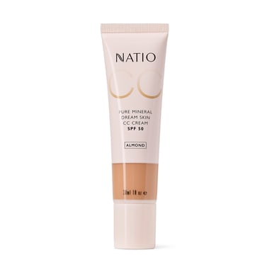 Natio Pure Mineral Skin CC Cream SPF 50 - Almond 30ml