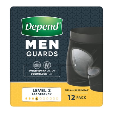 Depend Guards For Men Level 2 - 12 pack