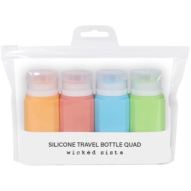 Wicked Sista Silicone Travel Bottle Quad 4 piece