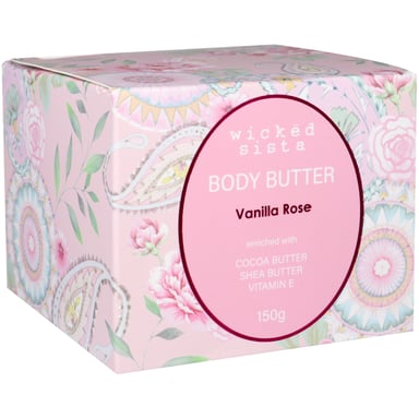 Wicked Sista Body Butter Vanilla Rose 150g