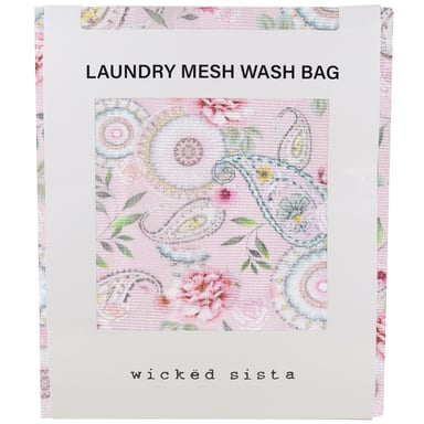 Wicked Sista Laundry Mesh Wash Bag Pretty In Paisley 1 each