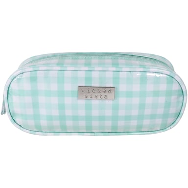 Wicked Sista Mint Gingham Small Zip Case 1 each