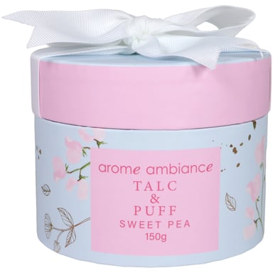 Arome Ambiance Timeless Florals Talc With Puff Sweet Pea 150g