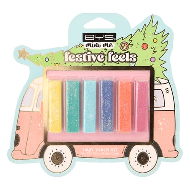 BYS Mini Me Festive Feels Glitter Hair Chalk 6 piece