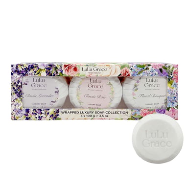 Lulu Grace Floral Collection Round Soap 3 pack
