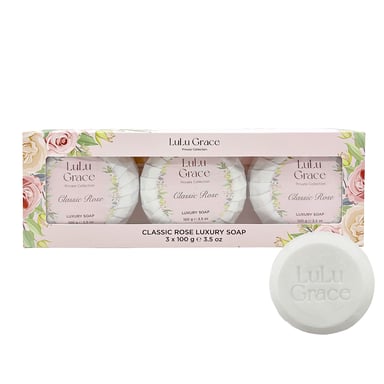 Lulu Grace Classic Rose Round Soap 3 pack