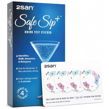 2San Safesip+ Drink Spike Test 4 pack