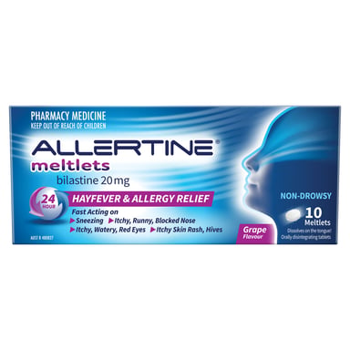 Allertine 20mg Meltlets Blister 10 tablets