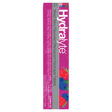 Hydralyte Effervescent Mixed Berry 20 Tablets