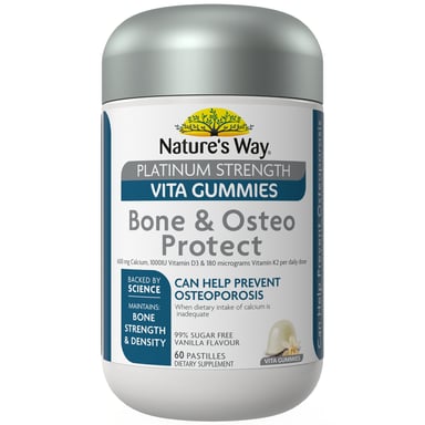 Nature's Way Platinum Strength Adult Vita Gummies Bone & Osteo Protect 60 pastilles