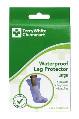 TerryWhite Chemmart Waterproof Cast Protector Leg Large 2 pack