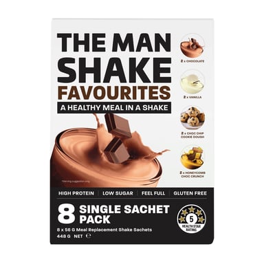 The Man Shake Meal Replacement Favourites Variety Pack 8 pack