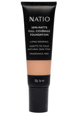 Natio Semi-Matte Full Coverage Foundation Hazelnut 40g