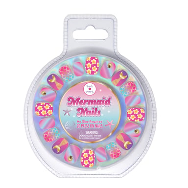 Pink Poppy Mermazing Mermaid 3D Press On Nails 1 each